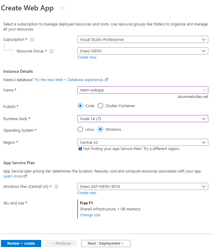 Configure App Service